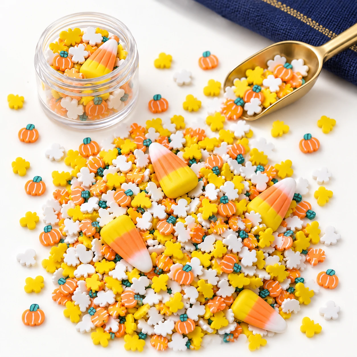 Candy Corn & Pumpkin Filler Mix in a slime-workspace concept, SLM574