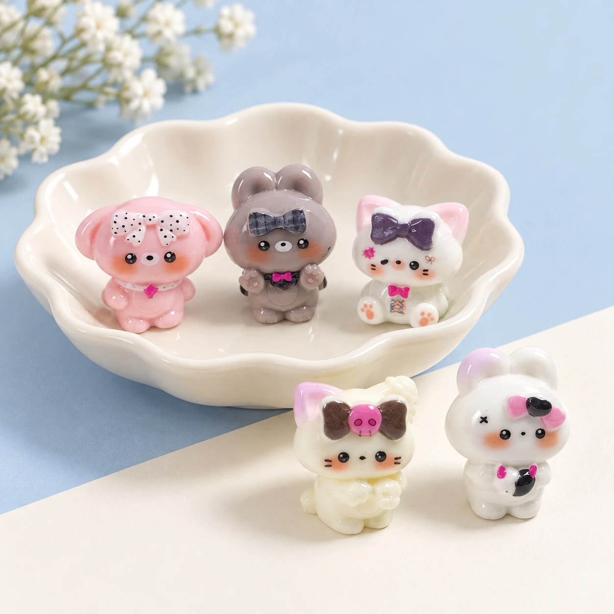 Animal Doll Resin Charms RW002217 displayed for assortment selection