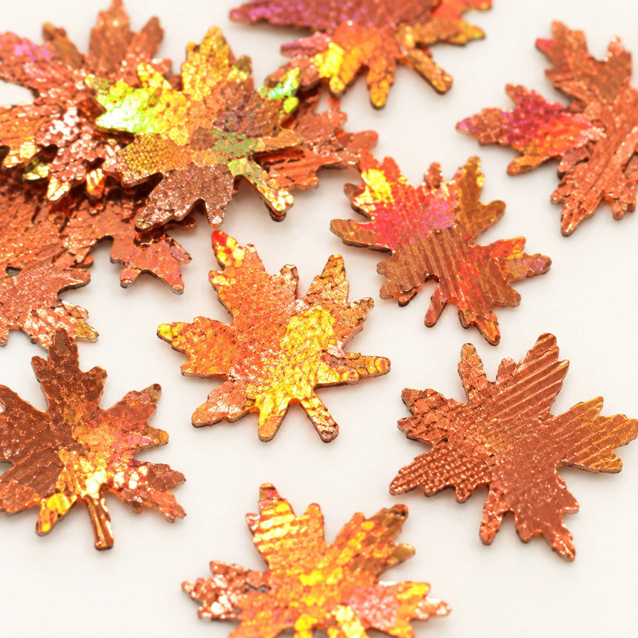 Autumn Maple Leaf Sequins MA119 close-up showing the decorative shape and finish