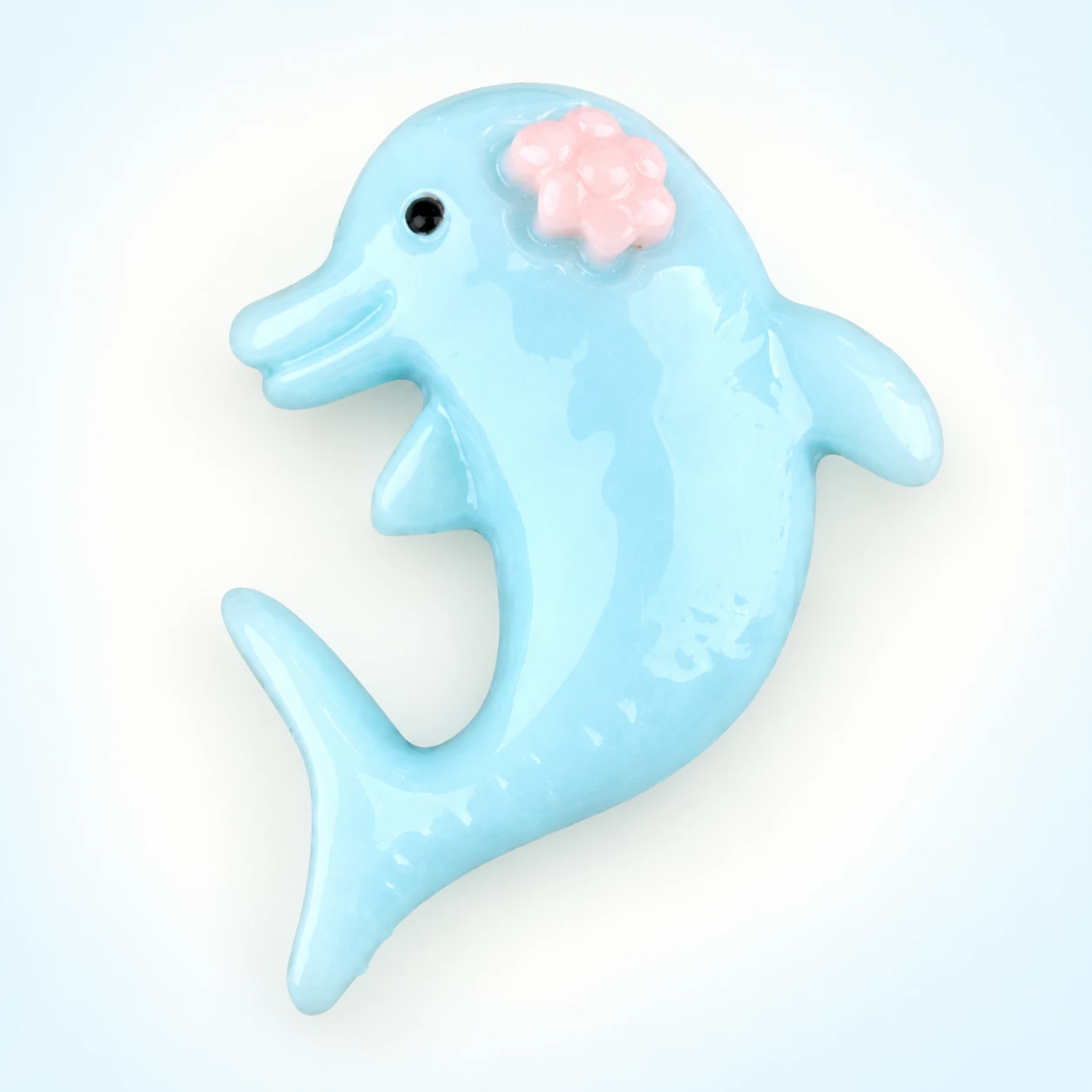 Blue Dolphin Resin Charm RW001078 on a clean light studio background