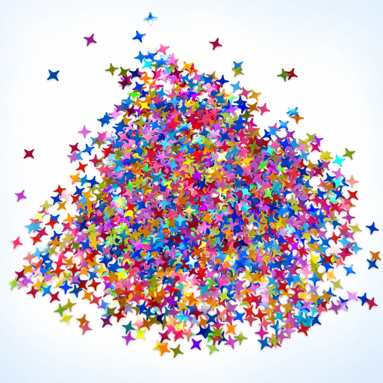 Bright Multicolor Star Confetti MA301 on a clean light studio background