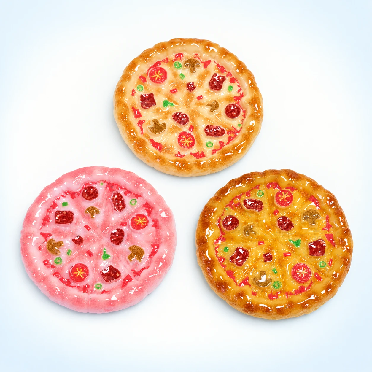 Cheese Pizza Resin Charms RW002661 on a clean light studio background