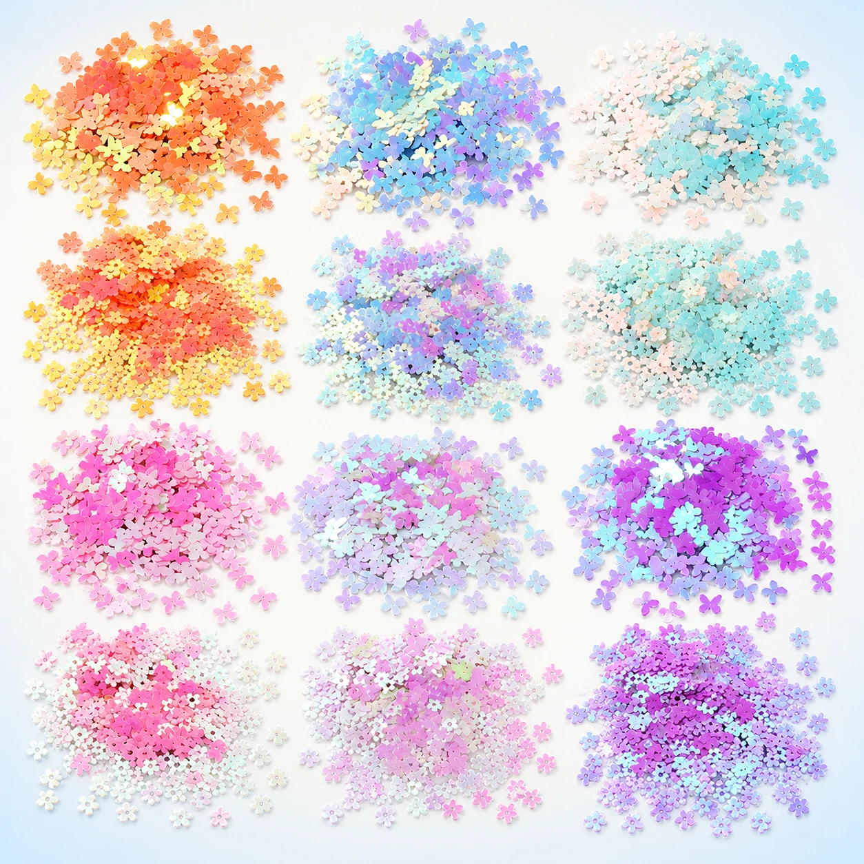 Flower Sequin Color Collection MA262 on a clean light studio background
