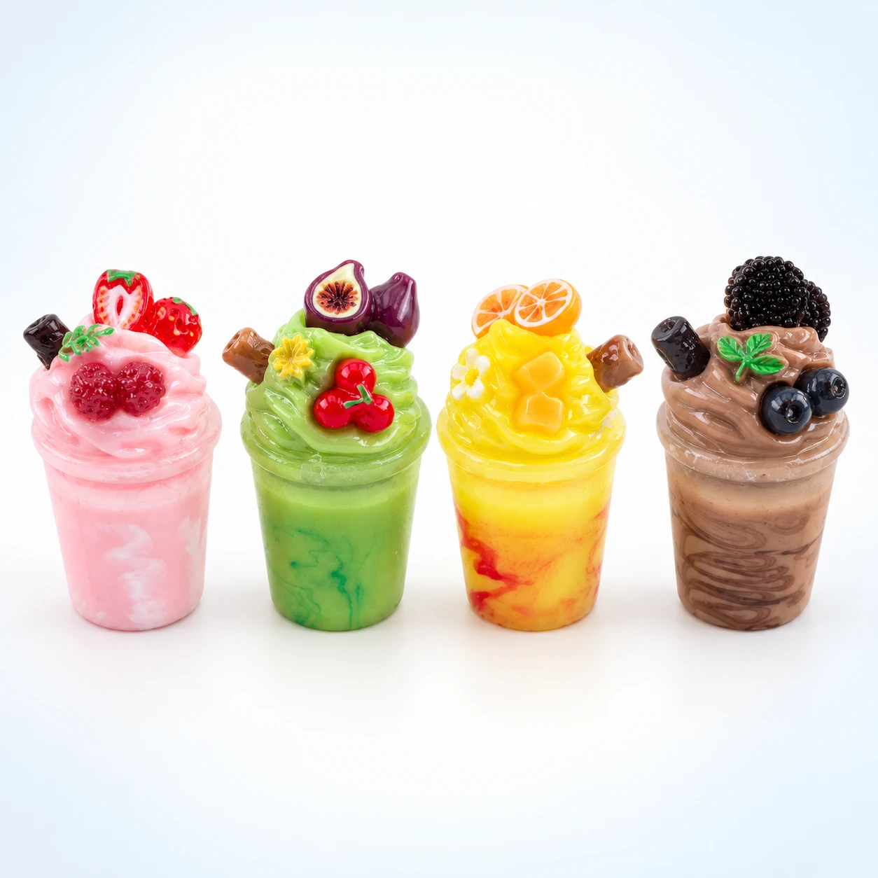 Fruit Dessert Drink Resin Miniatures RW0025221 / 26495 on a clean light studio background