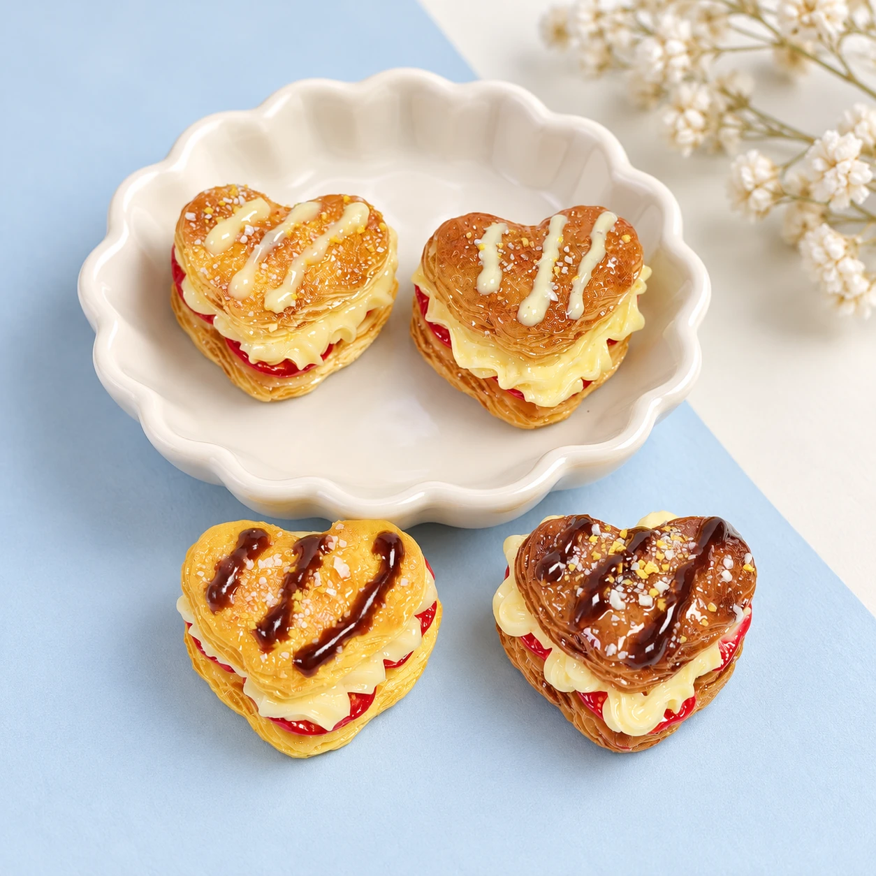 Heart Cake Resin Miniatures RW001821 displayed for assortment selection