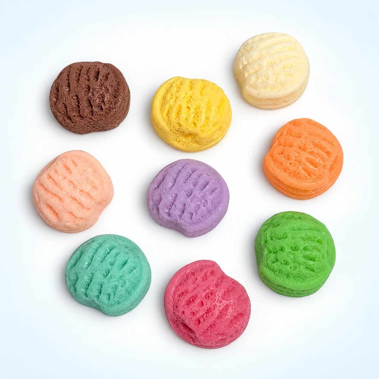 Ice Cream Scoop Resin Cabochons RW004078 on a clean light studio background