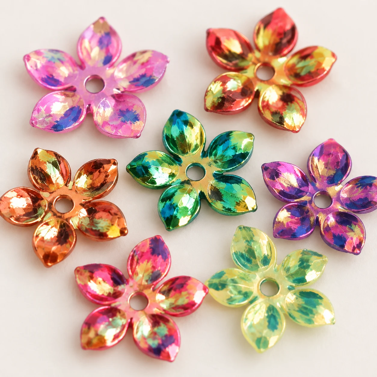 Metallic Flower Cup Sequins MA014 close-up showing the decorative shape and finish