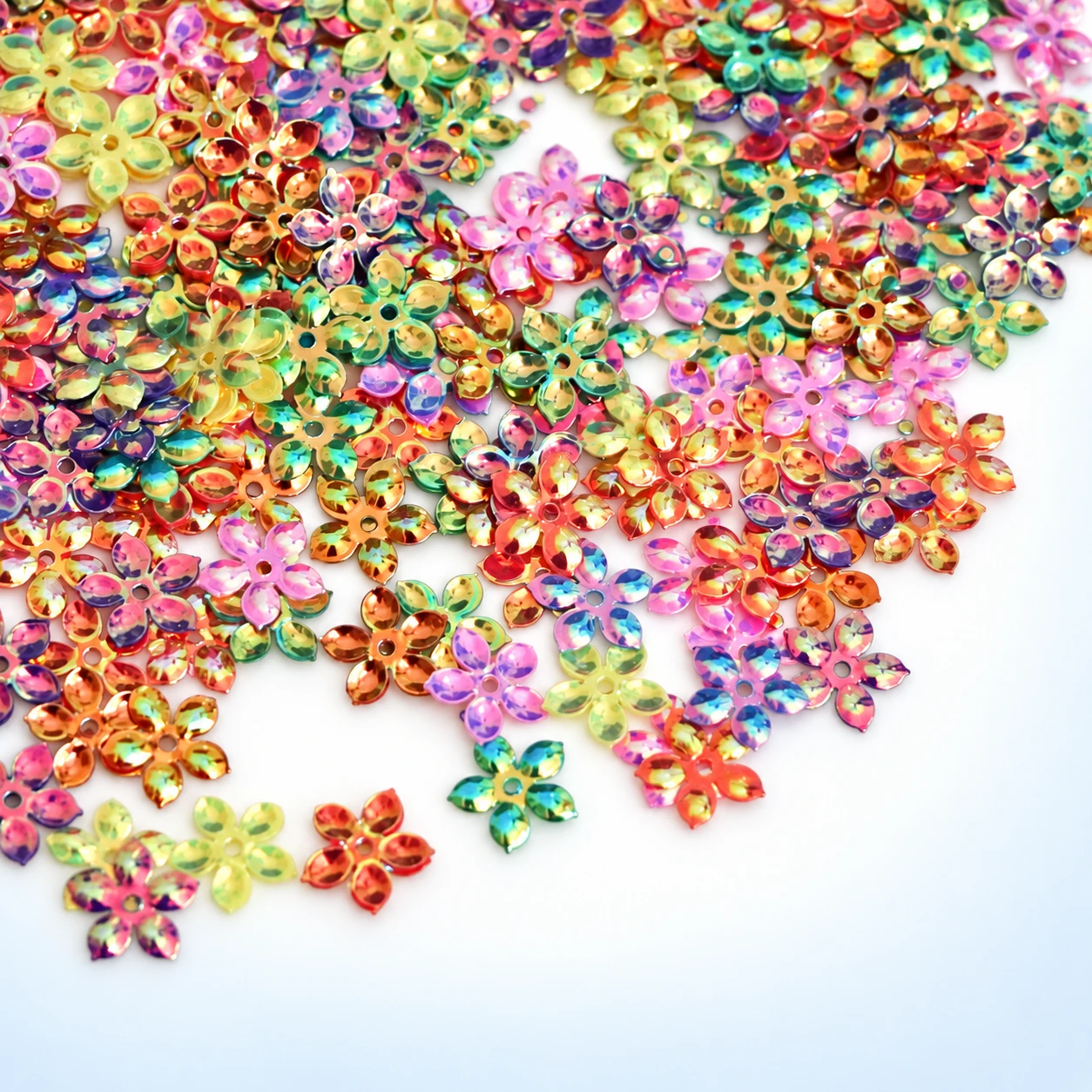 Metallic Flower Cup Sequins MA014 on a clean light studio background