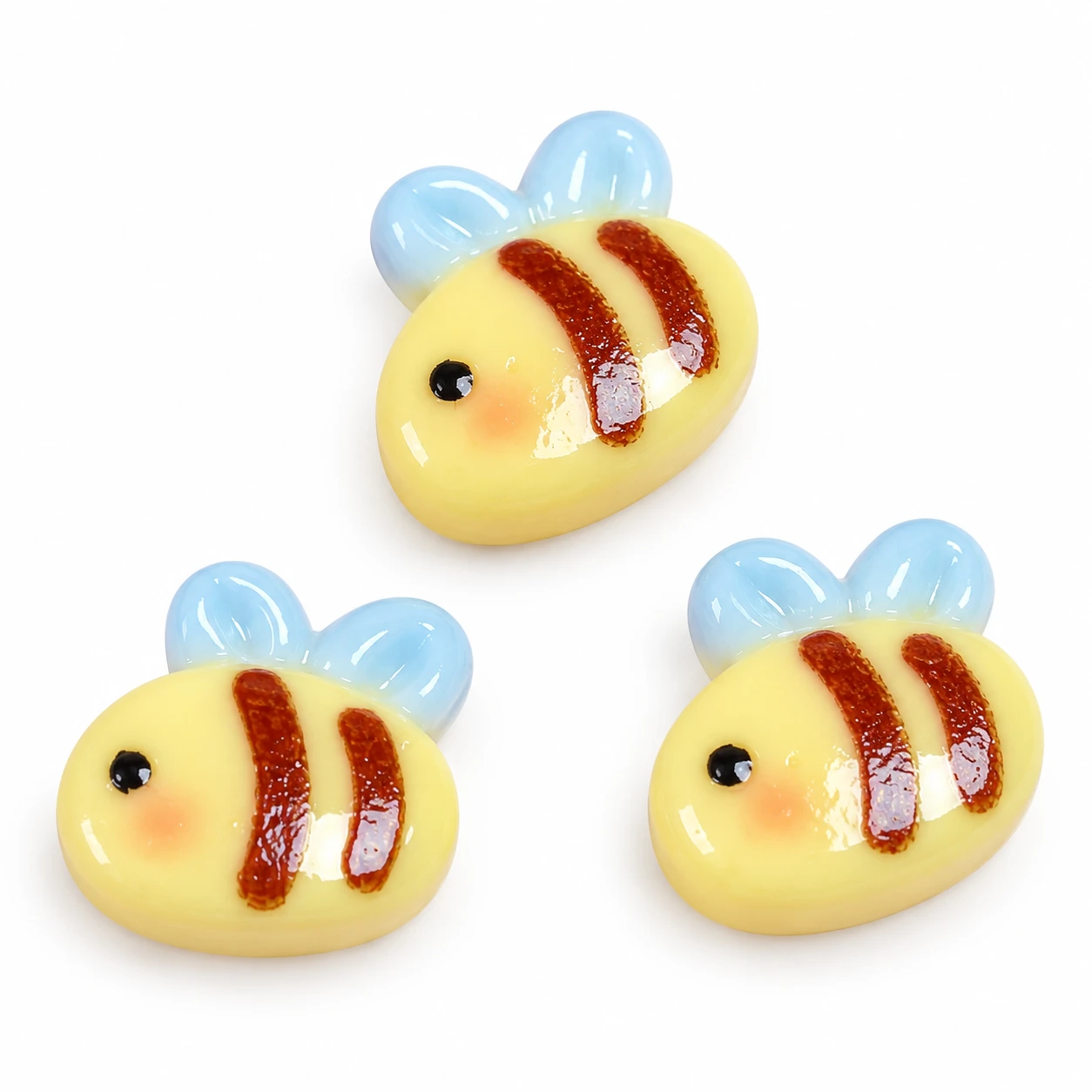 Mini Bee Resin Flatback Cabochons RW002498 close-up showing the decorative shape and finish