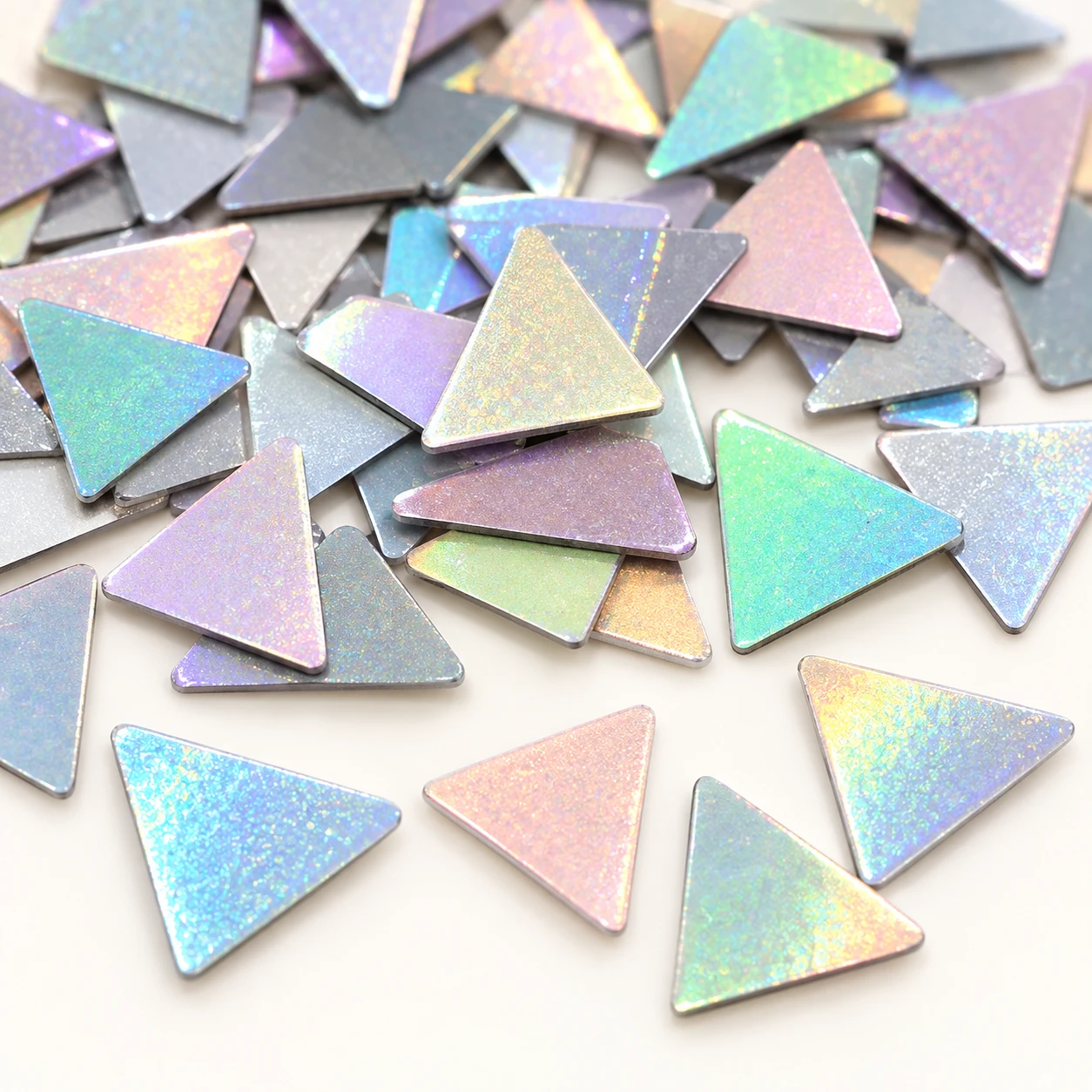 Mini Holographic Triangle Sequins MA105 close-up showing the decorative shape and finish