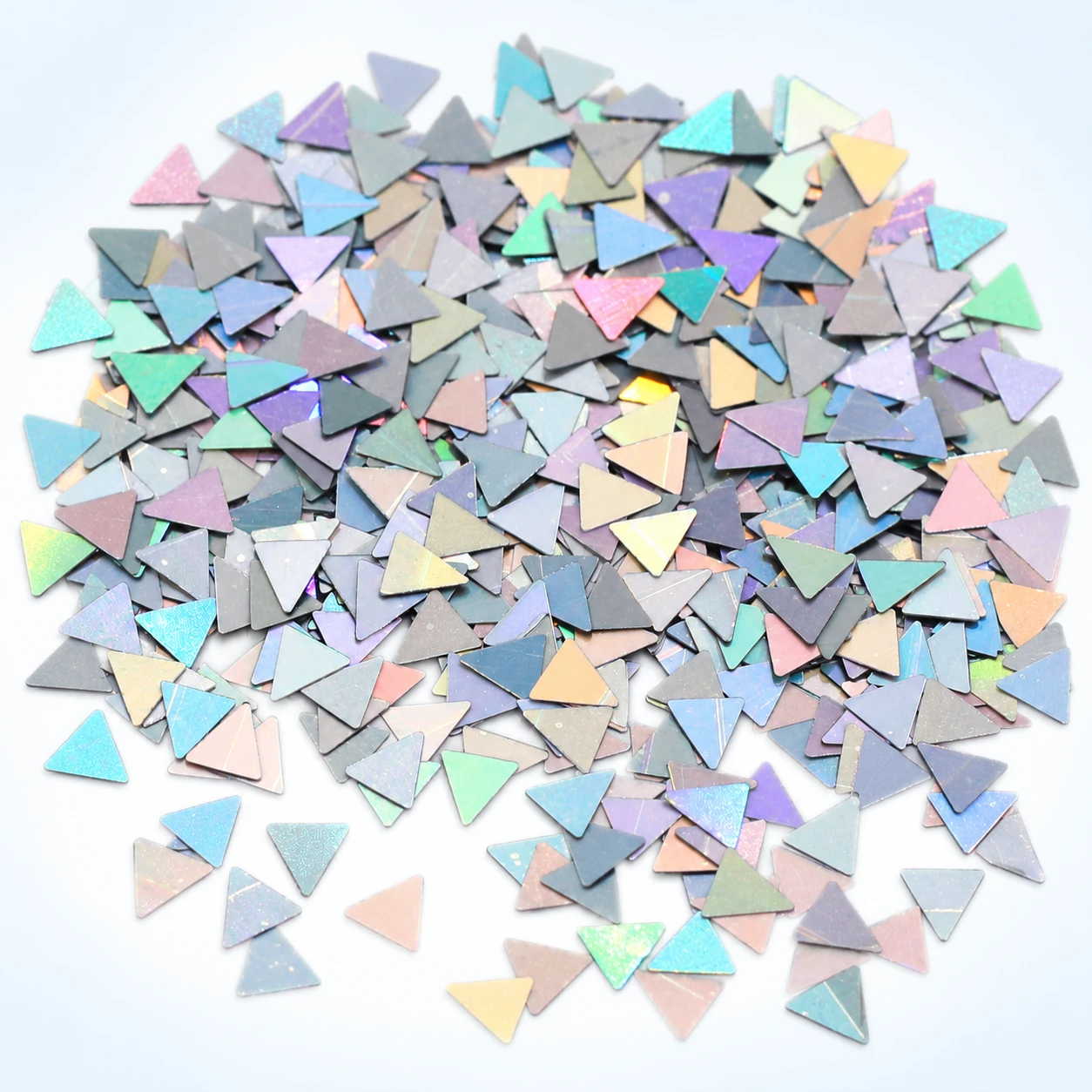Mini Holographic Triangle Sequins MA105 on a clean light studio background