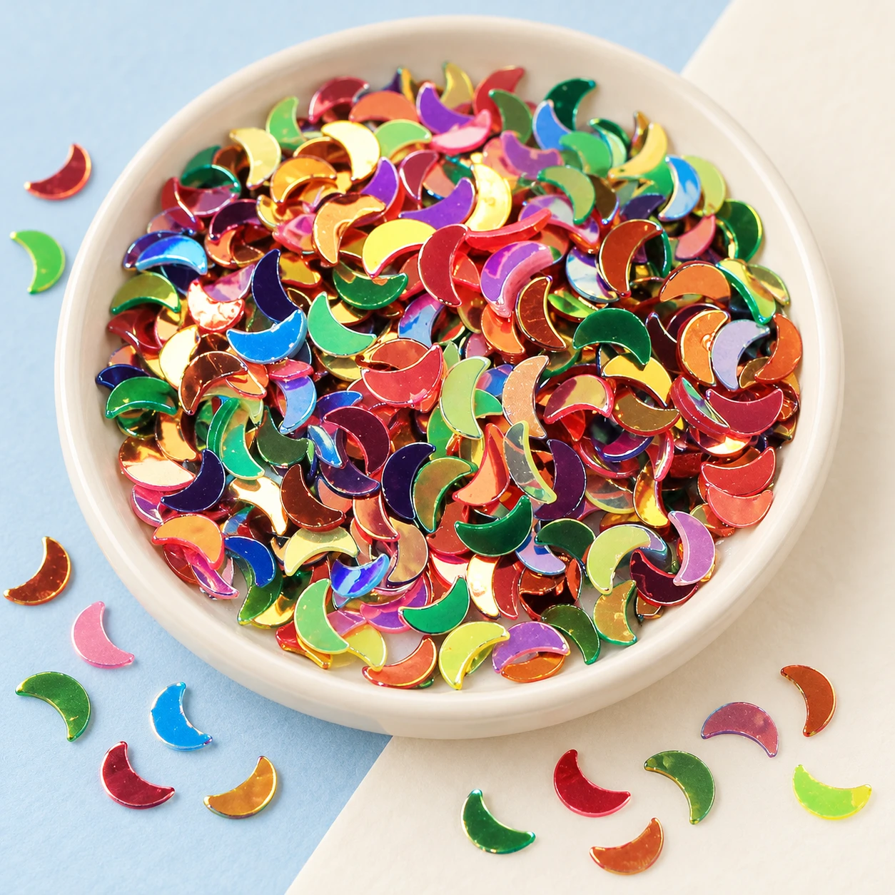 Multicolor Crescent Moon Sequins MA055 displayed for assortment selection
