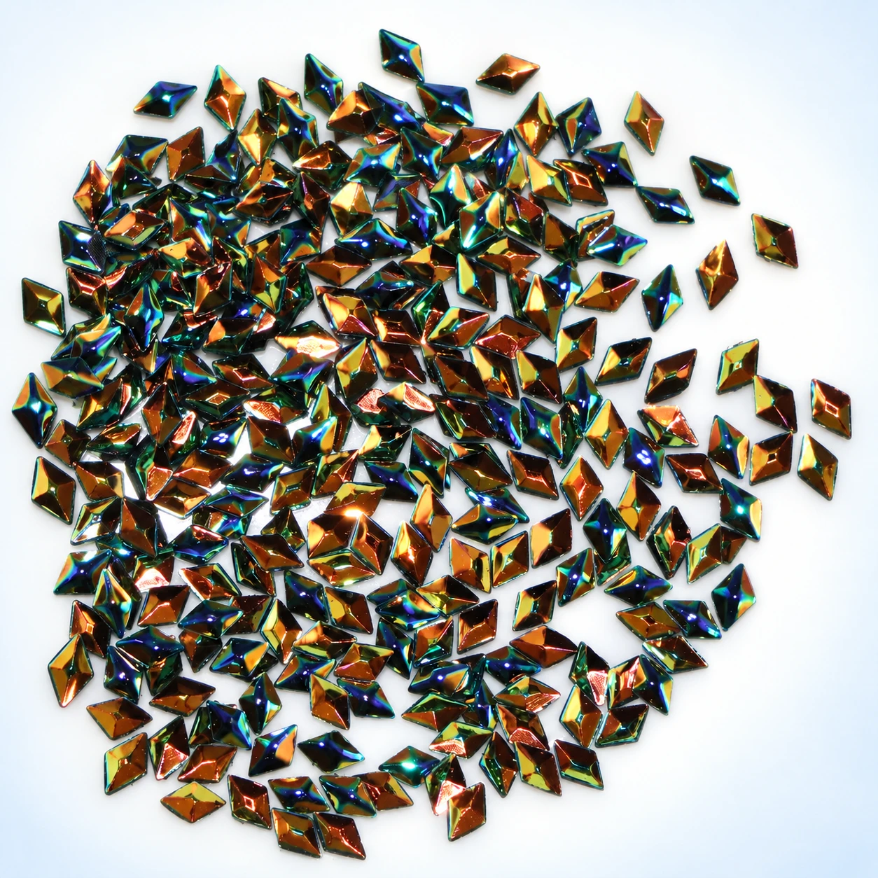 Multicolor Faceted Diamond Sequins MA007 on a clean light studio background