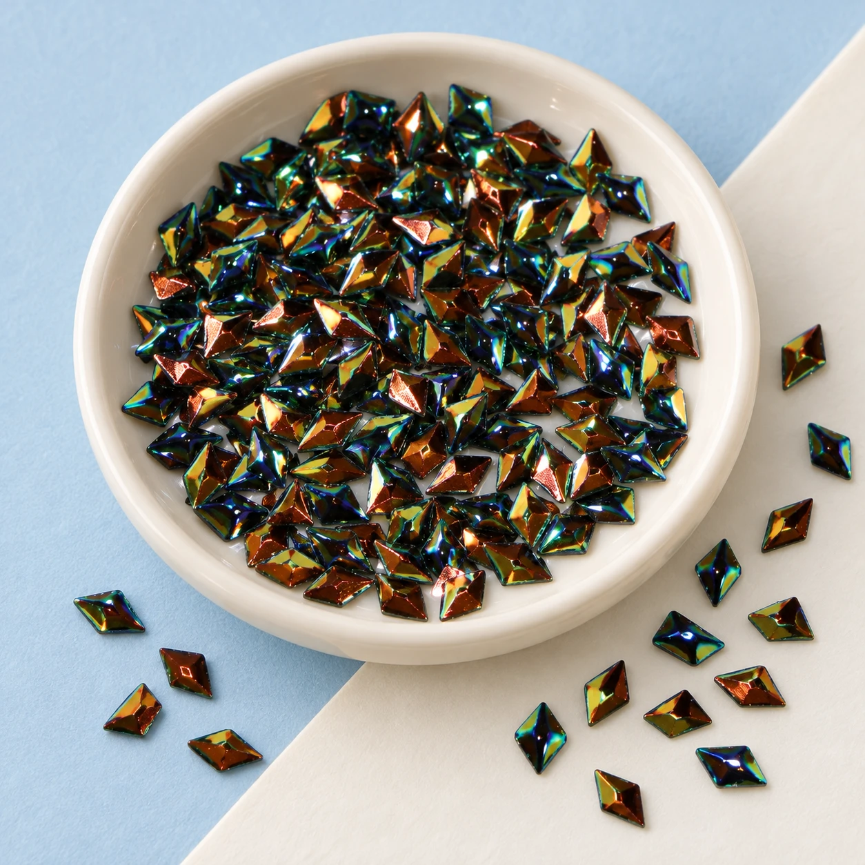 Multicolor Faceted Diamond Sequins MA007 displayed for assortment selection