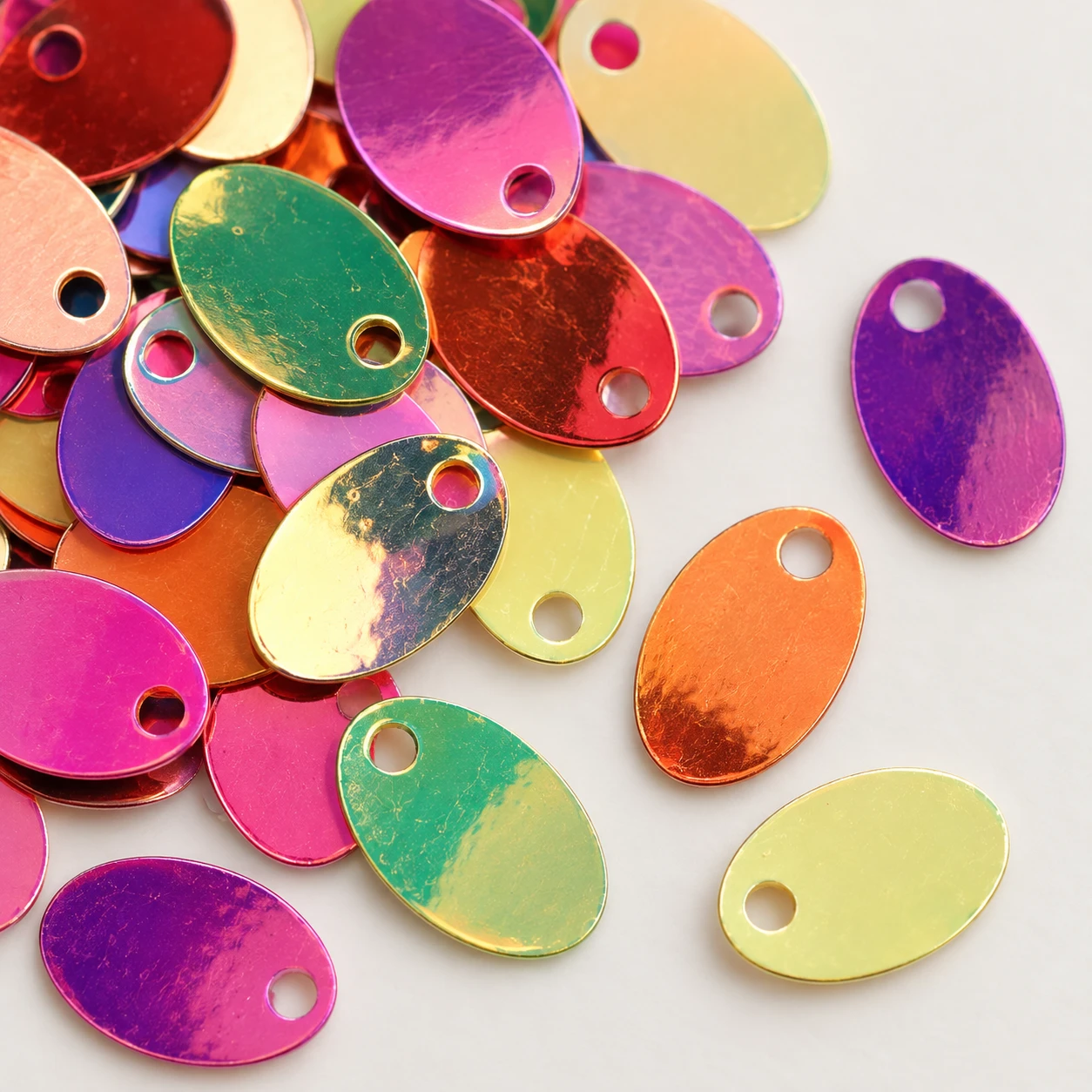 Multicolor Flat Disc Sequins MA018 close-up showing the decorative shape and finish