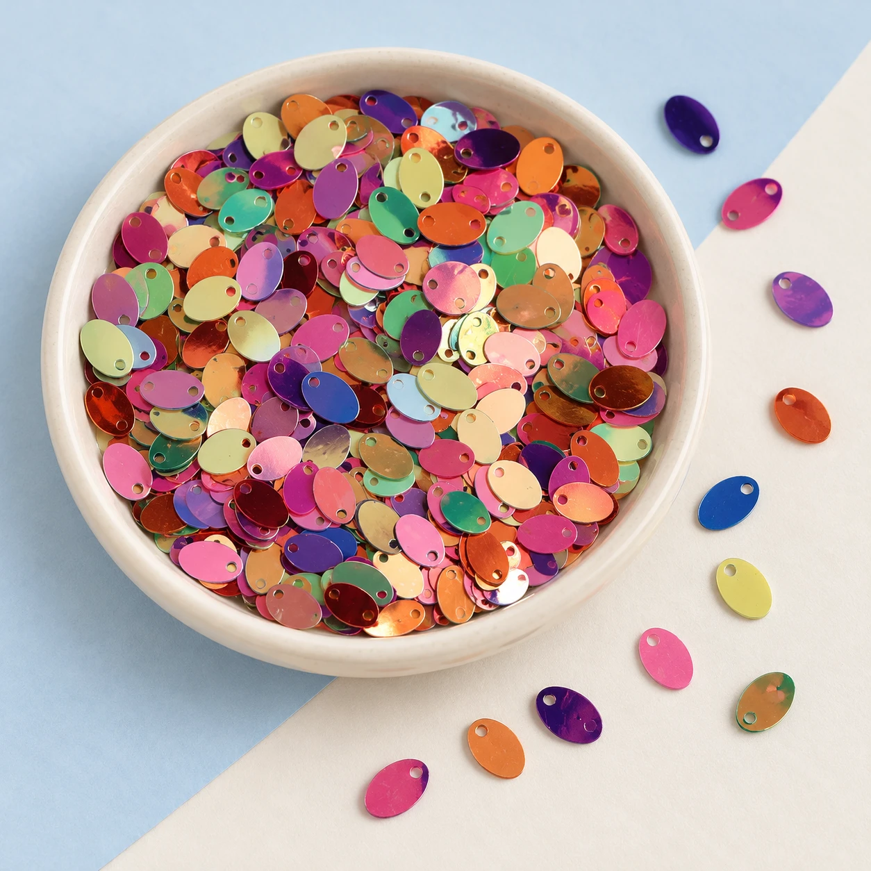 Multicolor Flat Disc Sequins MA018 displayed for assortment selection