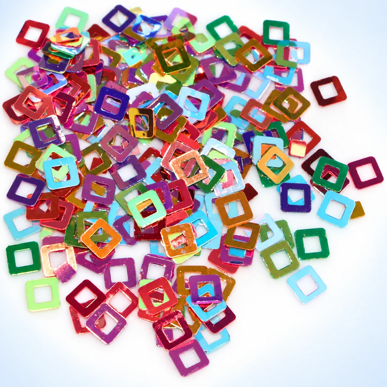 Multicolor Hollow Square Sequins MA009 on a clean light studio background