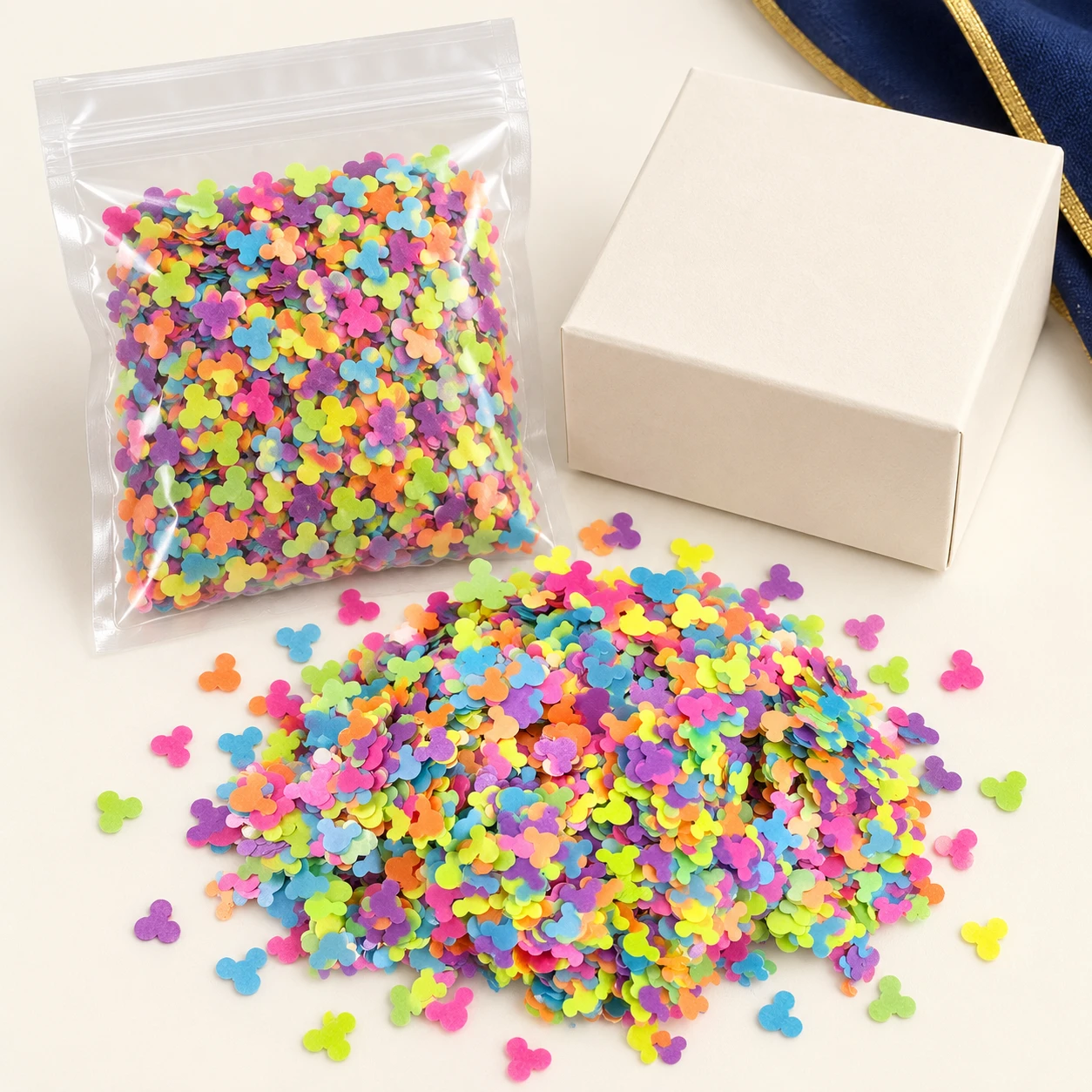 Multicolor Round-Ear Silhouette Confetti MA304 with illustrative private-label packaging