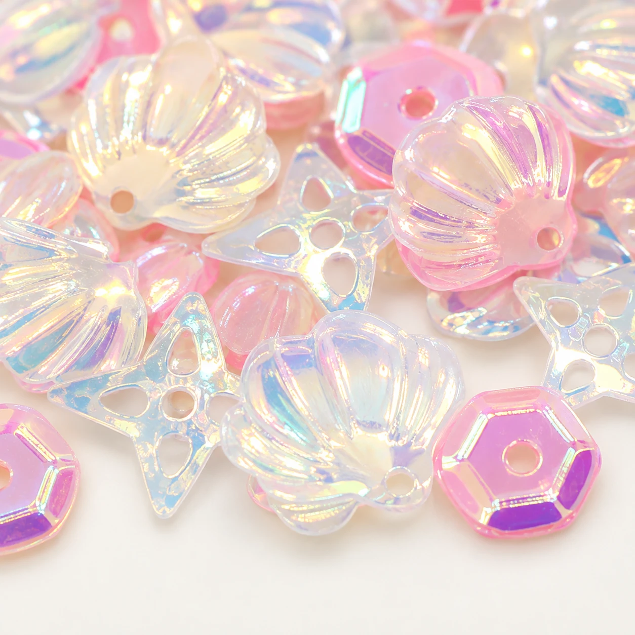Pastel Cupped Sequin Mix MA095 close-up showing the decorative shape and finish