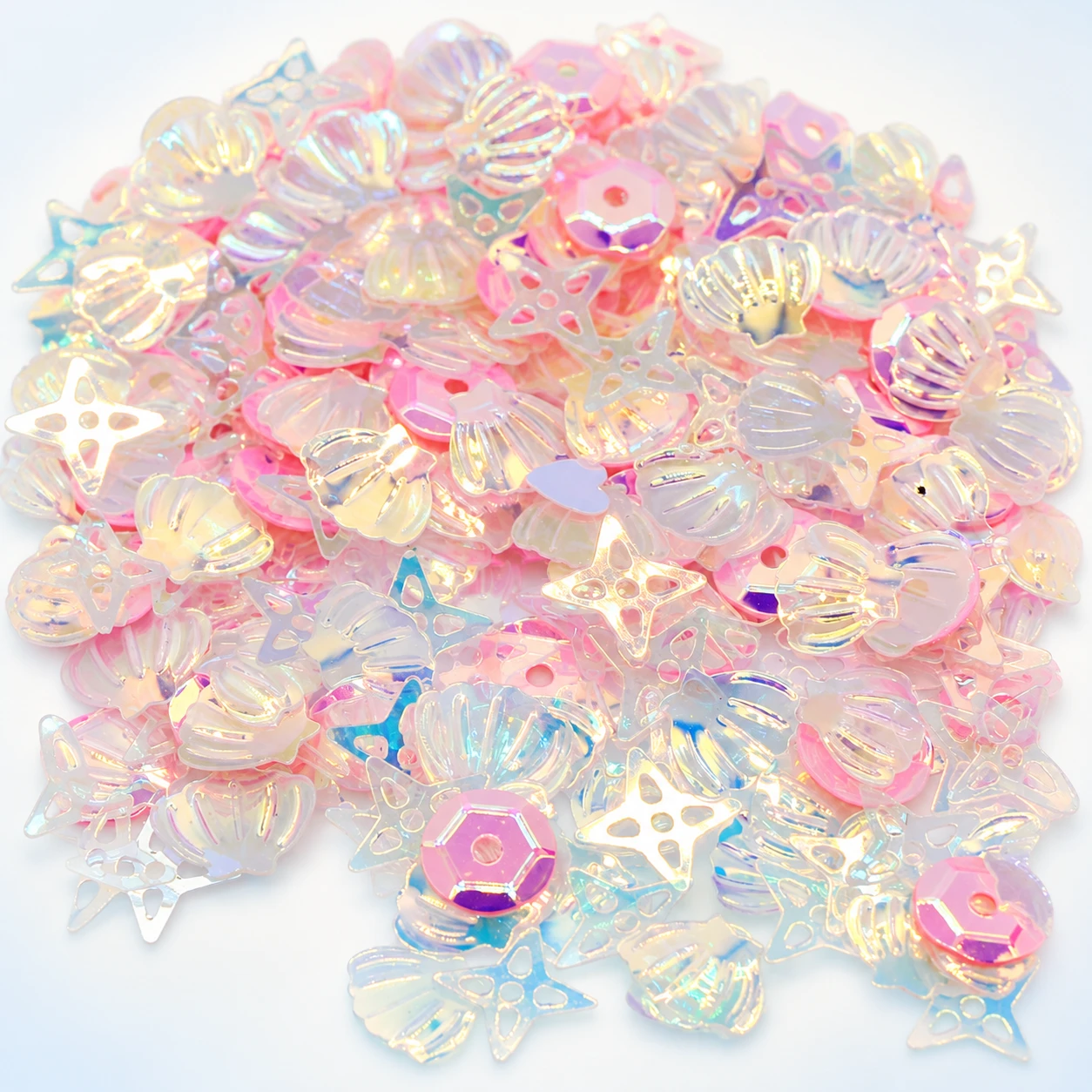 Pastel Cupped Sequin Mix MA095 on a clean light studio background