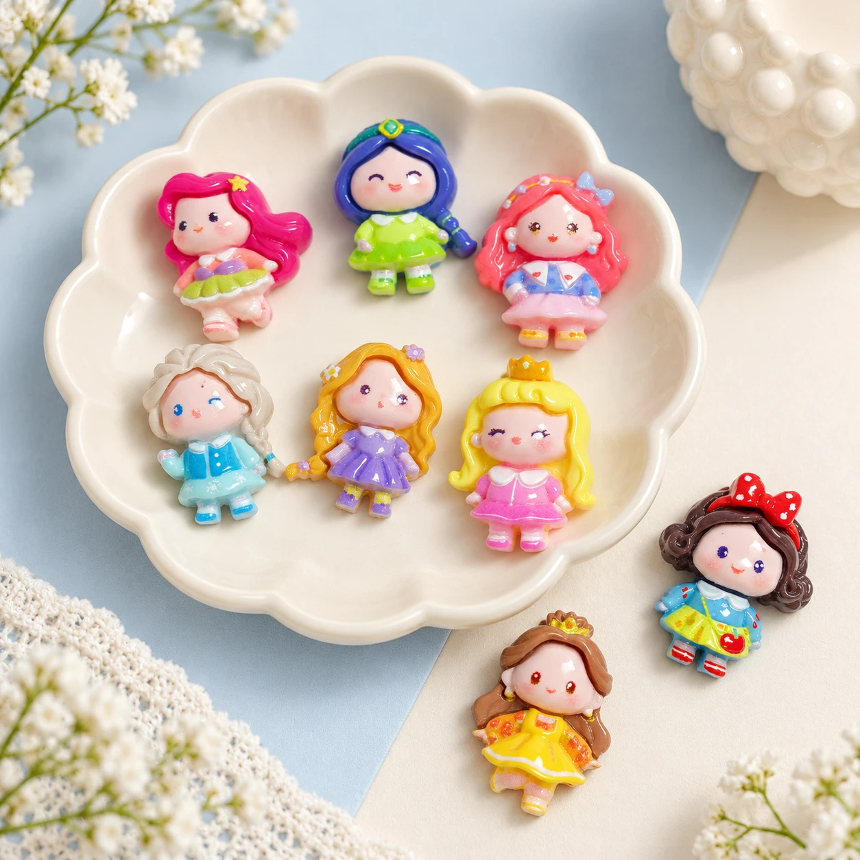 Princess Figure Decorative Charms RW00748 displayed for assortment selection
