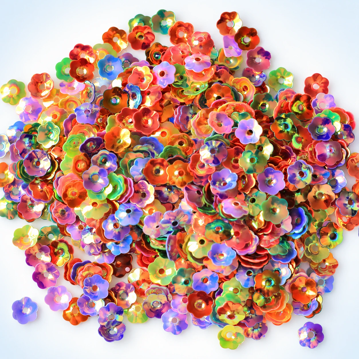 PVC Flower Cup Sequins MA023 on a clean light studio background