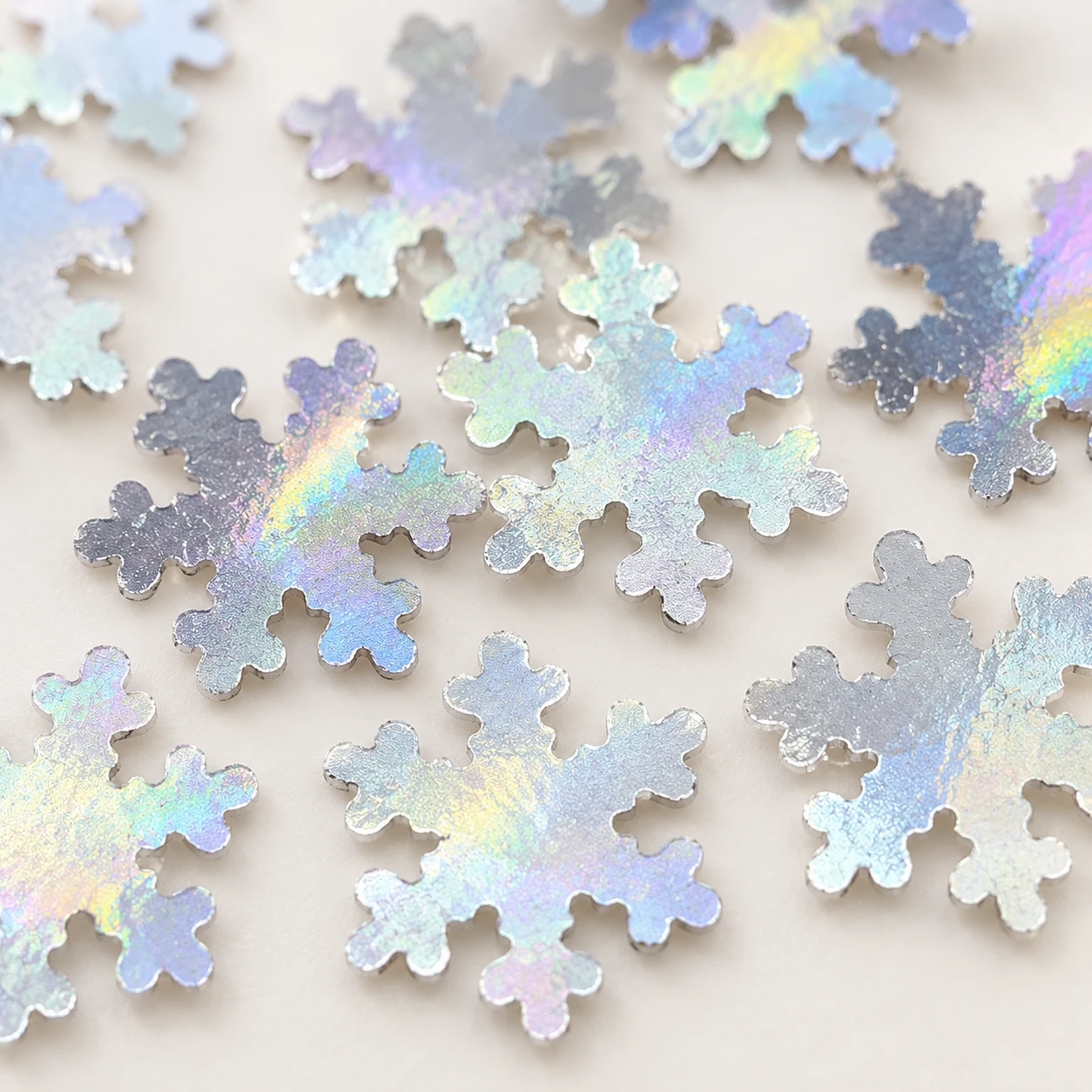 Ultrathin Iridescent Snowflake Sequins MA282 close-up showing the decorative shape and finish