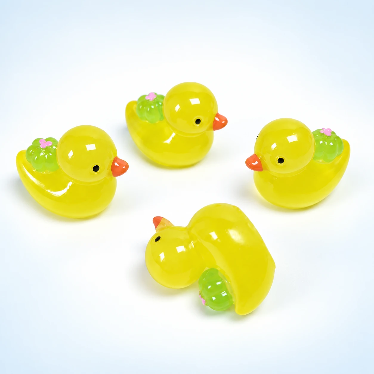 Yellow Duck Resin Charms RW001953 on a clean light studio background