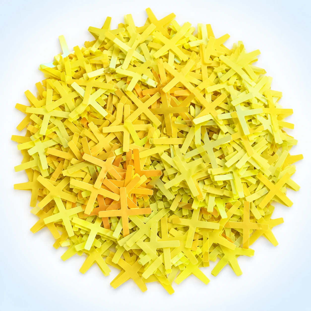 Yellow Star Confetti Mix MA294 on a clean light studio background