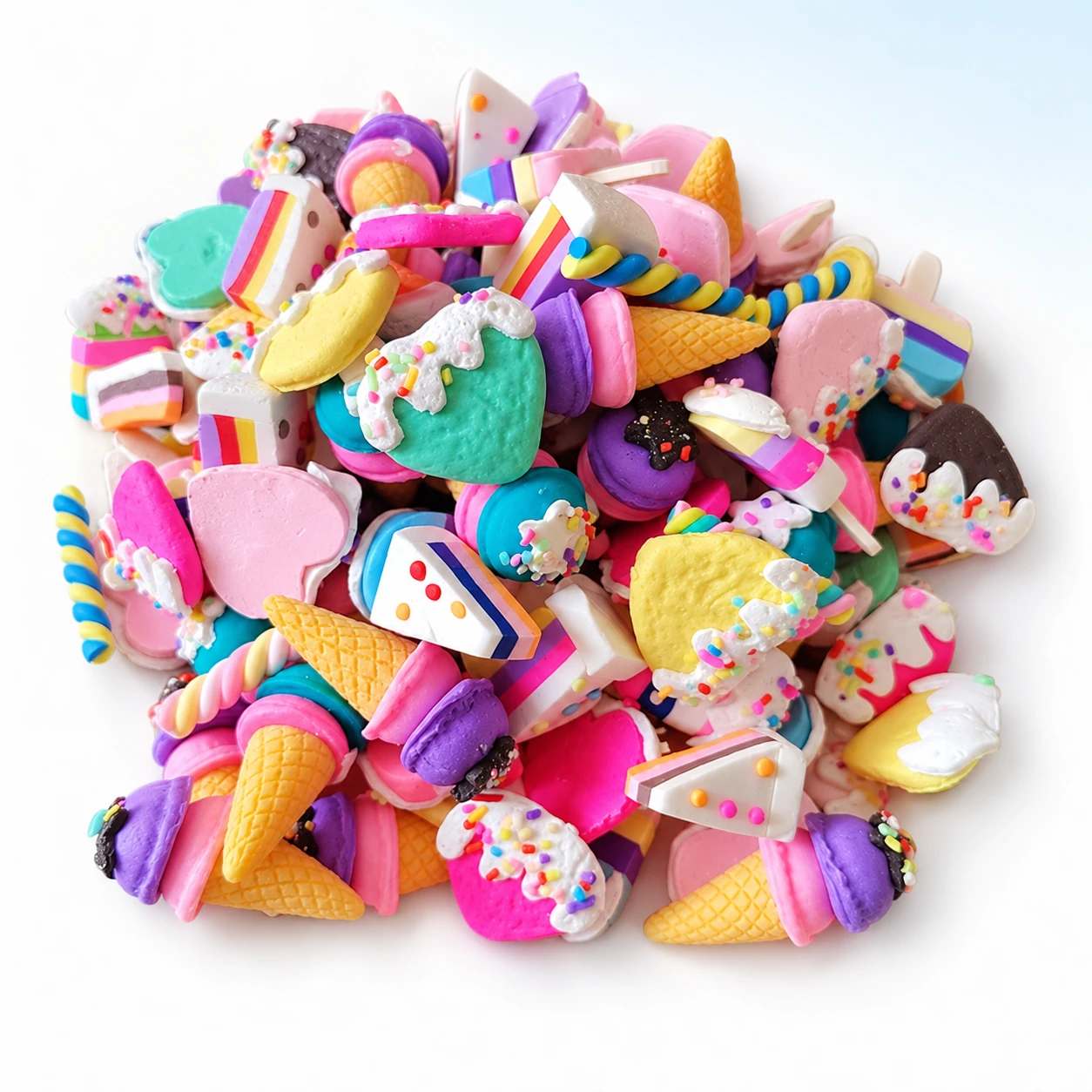 Mini Dessert Charm Assortment on a bright white studio background, RW2504-YX416