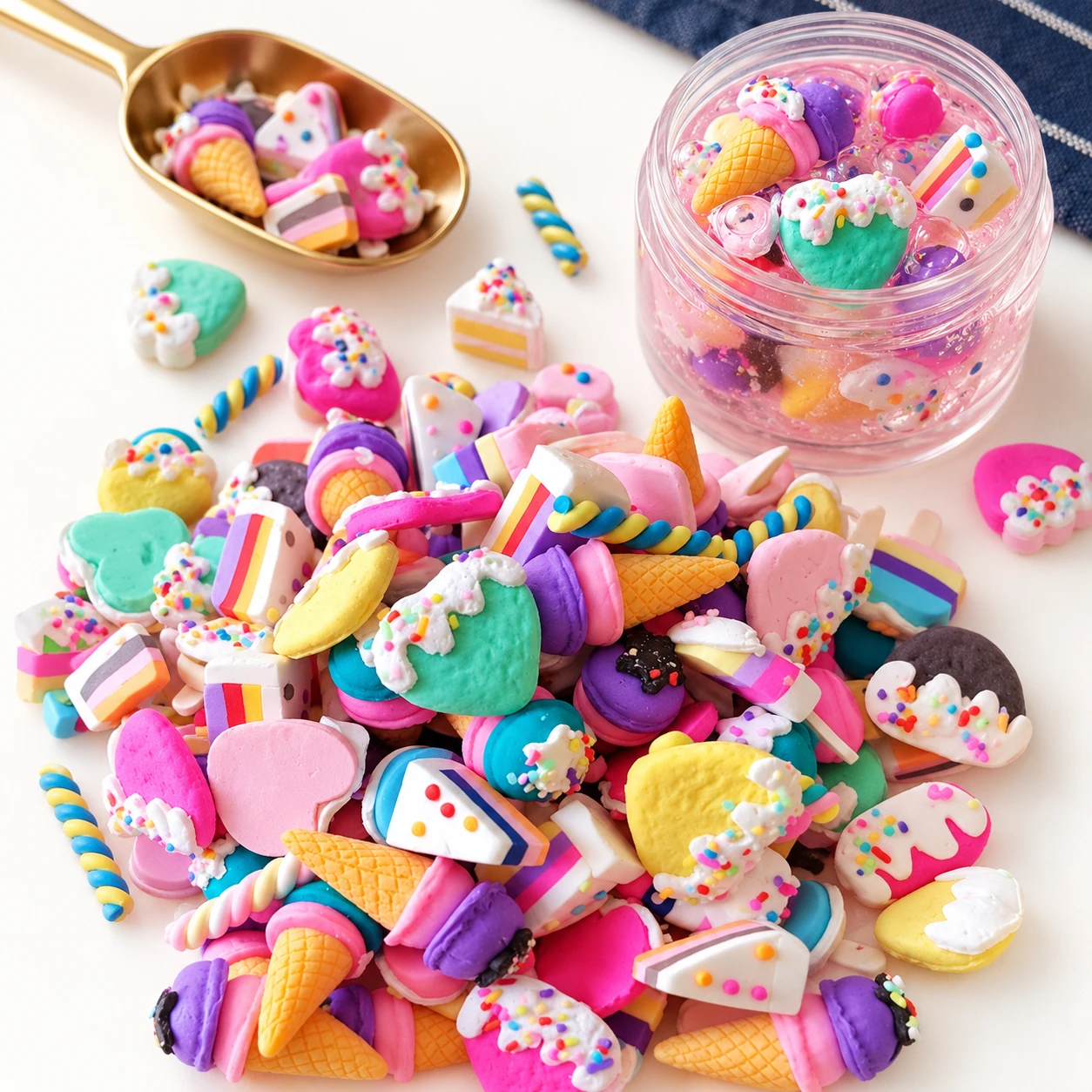 Mini Dessert Charm Assortment in a slime-workspace concept, RW2504-YX416