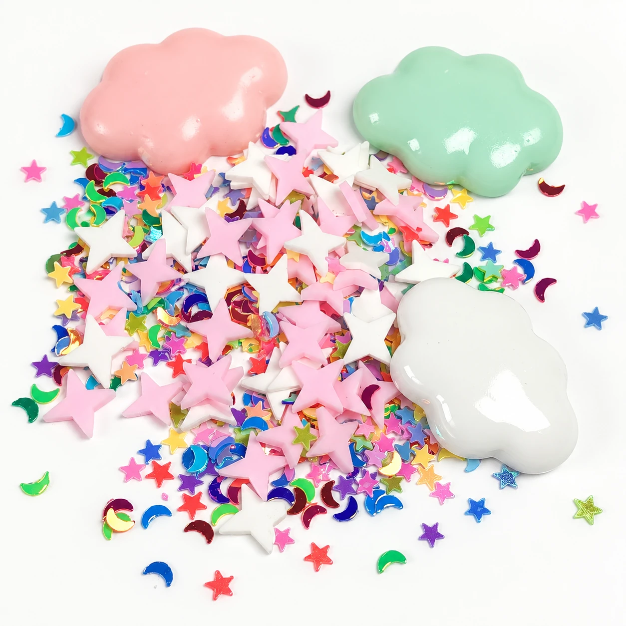Detail visualization of pastel cloud & star filler mix, SLM002468